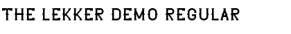 The Lekker DEMO Regular Font