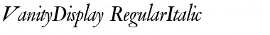 VanityDisplay RegularItalic Font