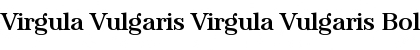 Virgula Vulgaris Virgula Vulgaris Bold Font