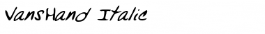 VansHand Italic Font