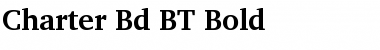 Charter Bd BT Font