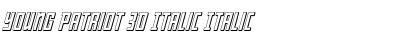 Young Patriot 3D Italic Font