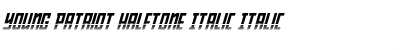 Young Patriot Halftone Italic Font