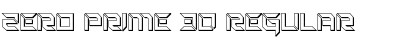 Zero Prime 3D Regular Font