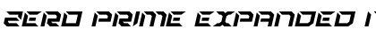 Zero Prime Expanded Italic Expanded Italic