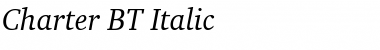 Charter BT Italic