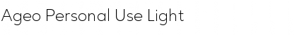 Ageo Personal Use Light Font