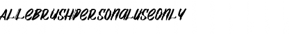 Al_Lebrush_PersonalUseOnly Regular Font