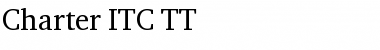 Charter ITC TT Font