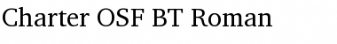 Charter OSF BT Roman Font
