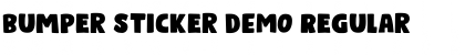Bumper Sticker DEMO Regular Font
