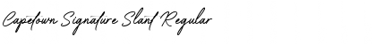 Capetown Signature Slant Regular Font