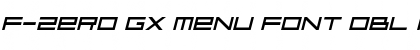 F-Zero GX Menu Font Obl Italic Font