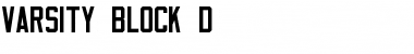 Varsity Block D Regular Font