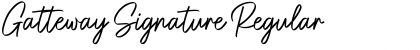 Gatteway Signature Font