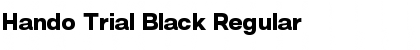 Hando Trial Black Font