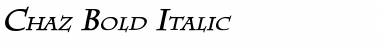 Chaz Bold Italic Font