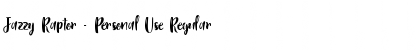 Jazzy Raptor - Personal Use Regular Font