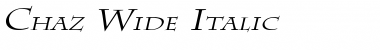 Chaz Wide Italic Font