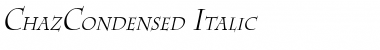 ChazCondensed Italic Font