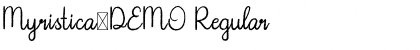 Myristica-DEMO Regular Font