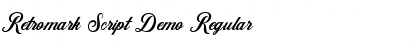 Retromark Script Demo Regular Font