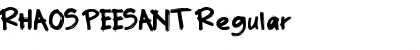 RHAOS PEESANT Regular Font