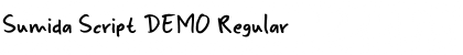 Sumida Script DEMO Regular Font