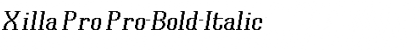 Xilla Pro Pro-Bold-Italic Font