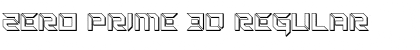 Zero Prime 3D Regular Font