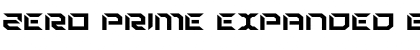 Zero Prime Expanded Font