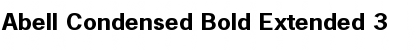 Abell Condensed Bold Extended 3 Regular Font