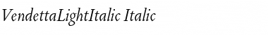 VendettaLightItalic Italic Font
