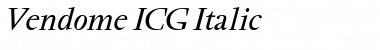 Vendome ICG Italic Font