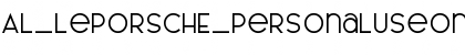 AL_LePORSCHE_PersonalUseOnly Font
