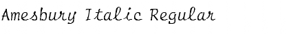 Amesbury Italic Font