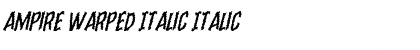 Ampire Warped Italic Font