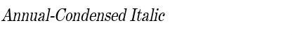 Annual-Condensed Italic