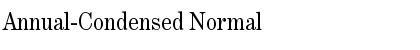 Annual-Condensed Normal Font