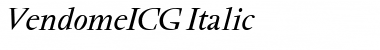 VendomeICG Medium Italic Font