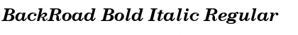 BackRoad Bold Italic Font
