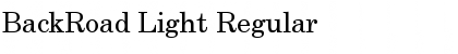 BackRoad Light Regular Font