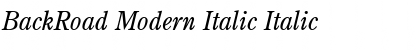BackRoad Modern Italic Italic Font
