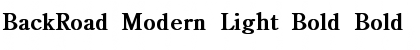 Download BackRoad Modern Light Bold Font