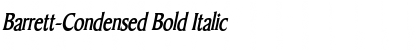 Barrett-Condensed Bold Italic