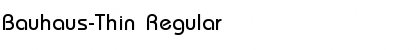 Bauhaus-Thin Regular Font