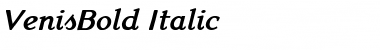VenisBold Italic Regular Font