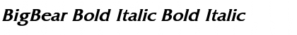 BigBear Bold Italic Bold Italic Font