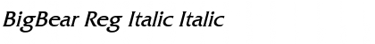 BigBear Reg Italic Font