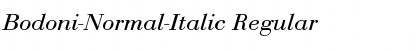 Bodoni-Normal-Italic Regular Font